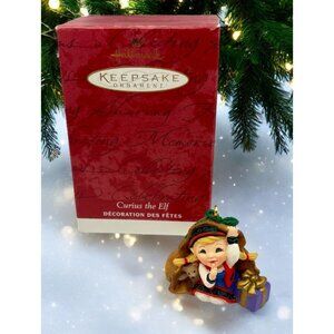 Hallmark Keepsake Christmas Ornament Curius The Elf 2001 Vintage Handcrafted